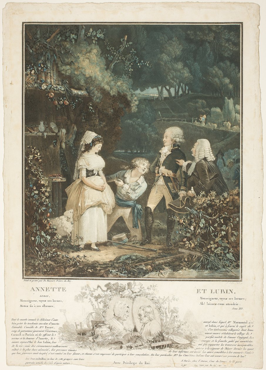 Annette og Lubin af Philibert Louis Debucourt