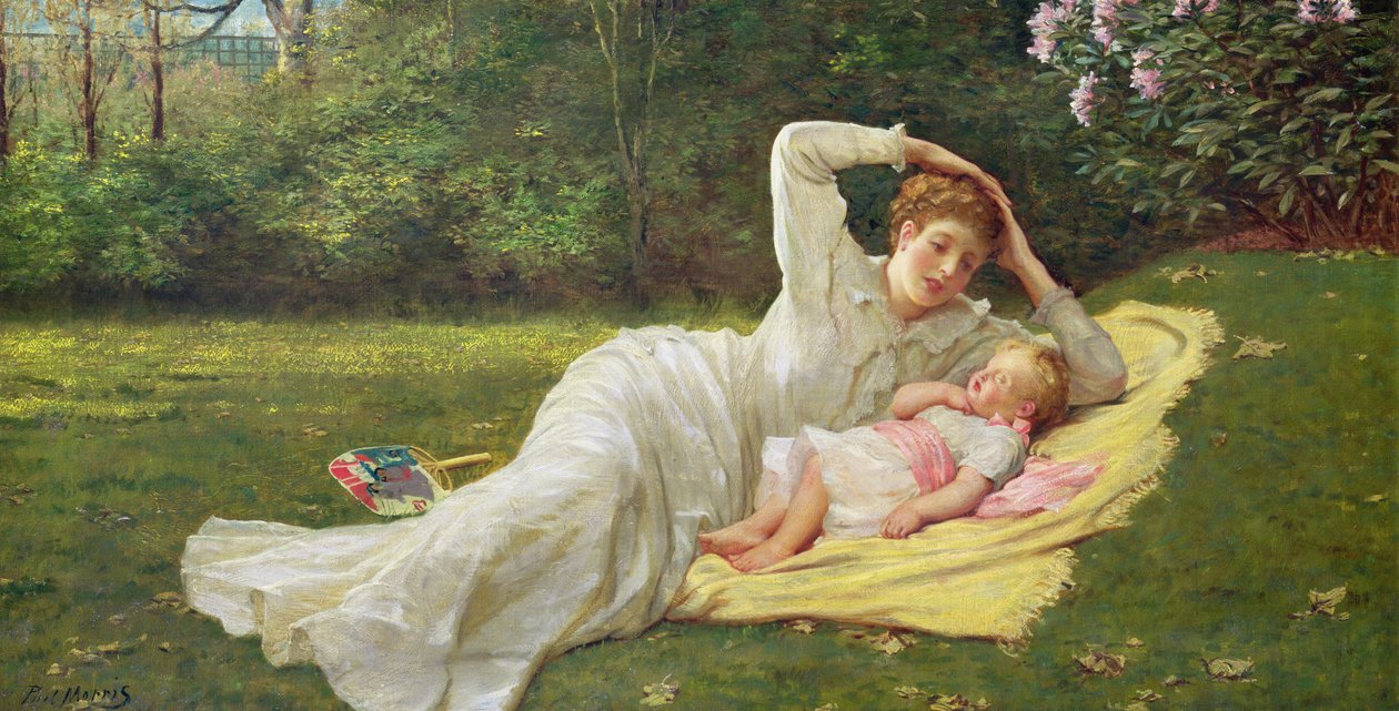 Den førstefødte, c.1875 af Philip Richard Morris