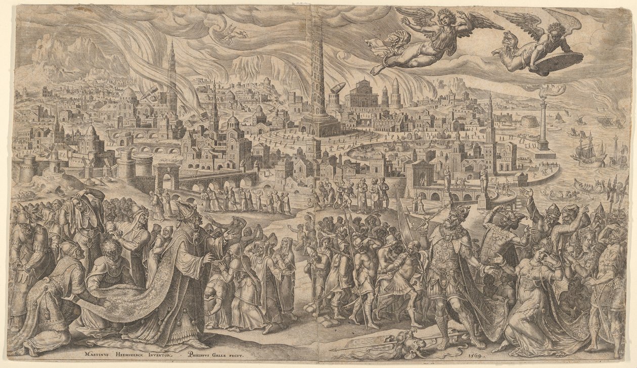 Babylons fald, 1569. af Philip Galle