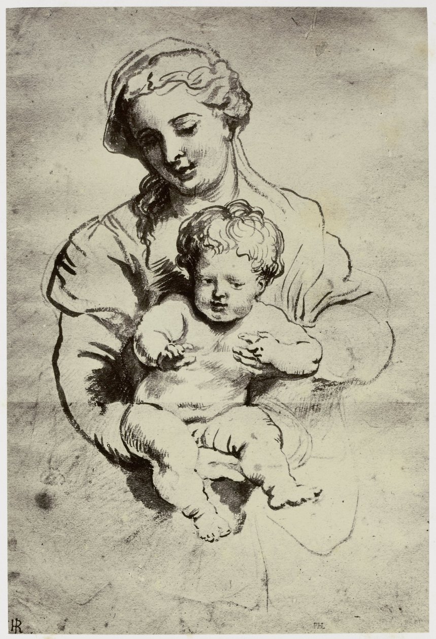 Rubens, hans kone og barn af Philip Henry Delamotte