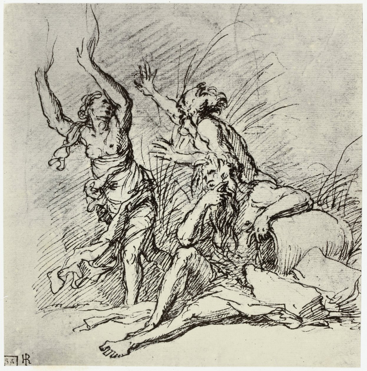 Salvator Rosa, Pan og Syrinx af Philip Henry Delamotte