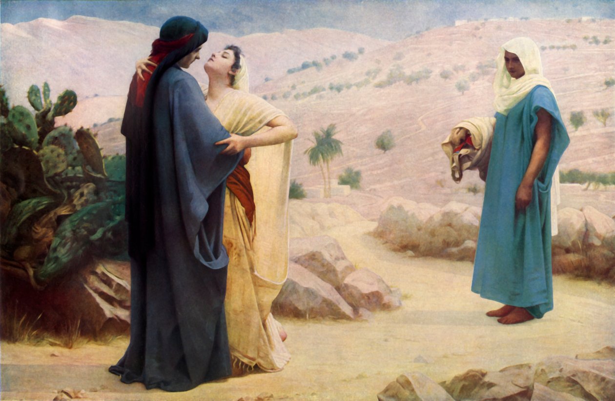 Ruth og Naomi, 1886, 1936. af Philip Hermogenes Calderon
