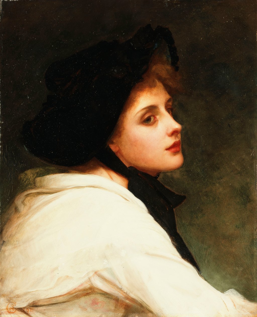 Den sorte hat, 1892 af Philip Hermogenes Calderon