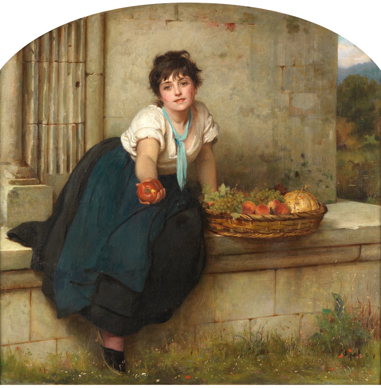 The Fruit Seller, 1877dani af Philip Hermogenes Calderon