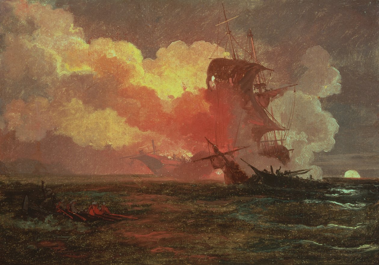 En flådeindsats af Philip James de Loutherbourg