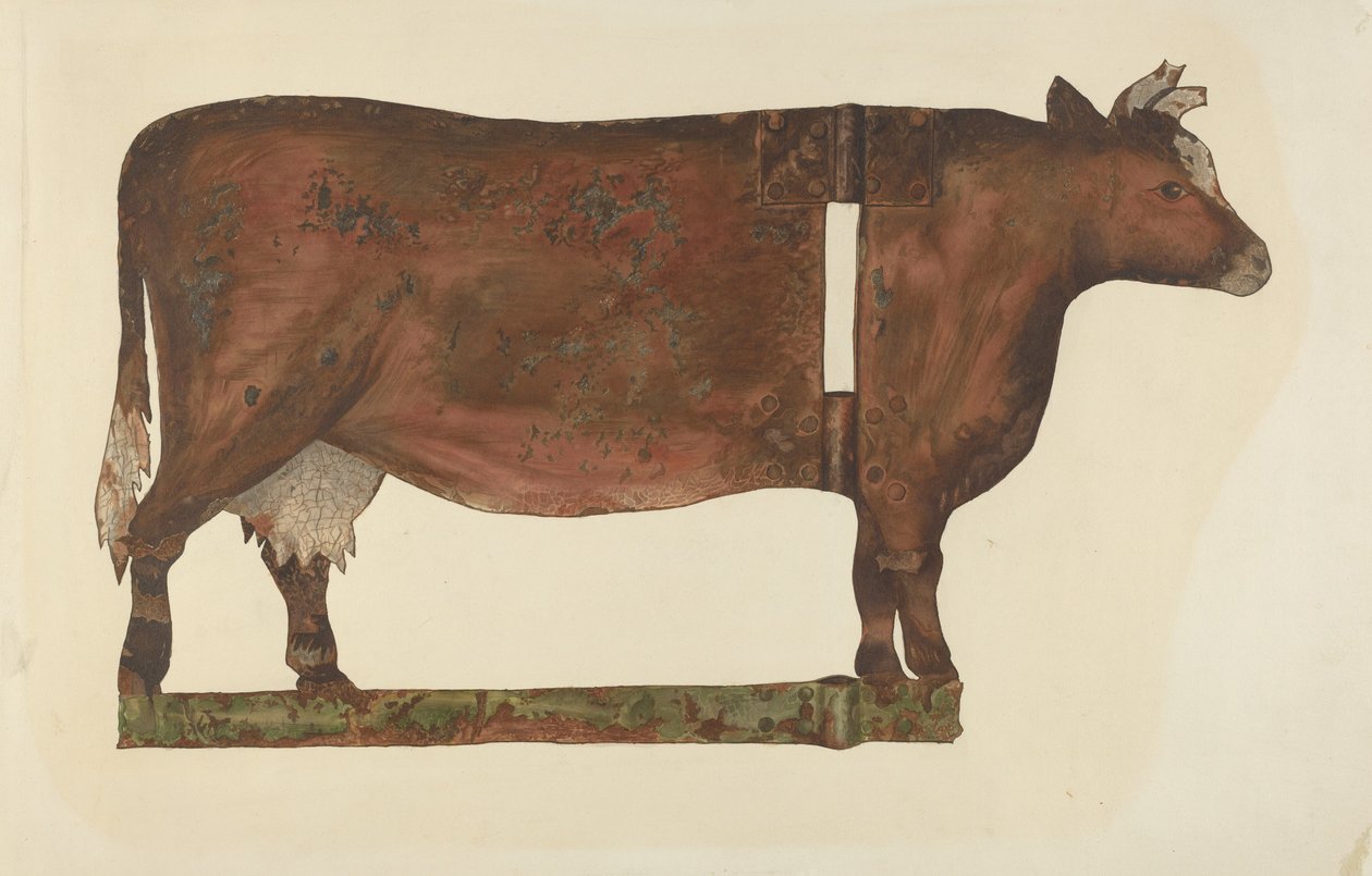Cow Weather Vane, ca. 1939. af Philip Johnson