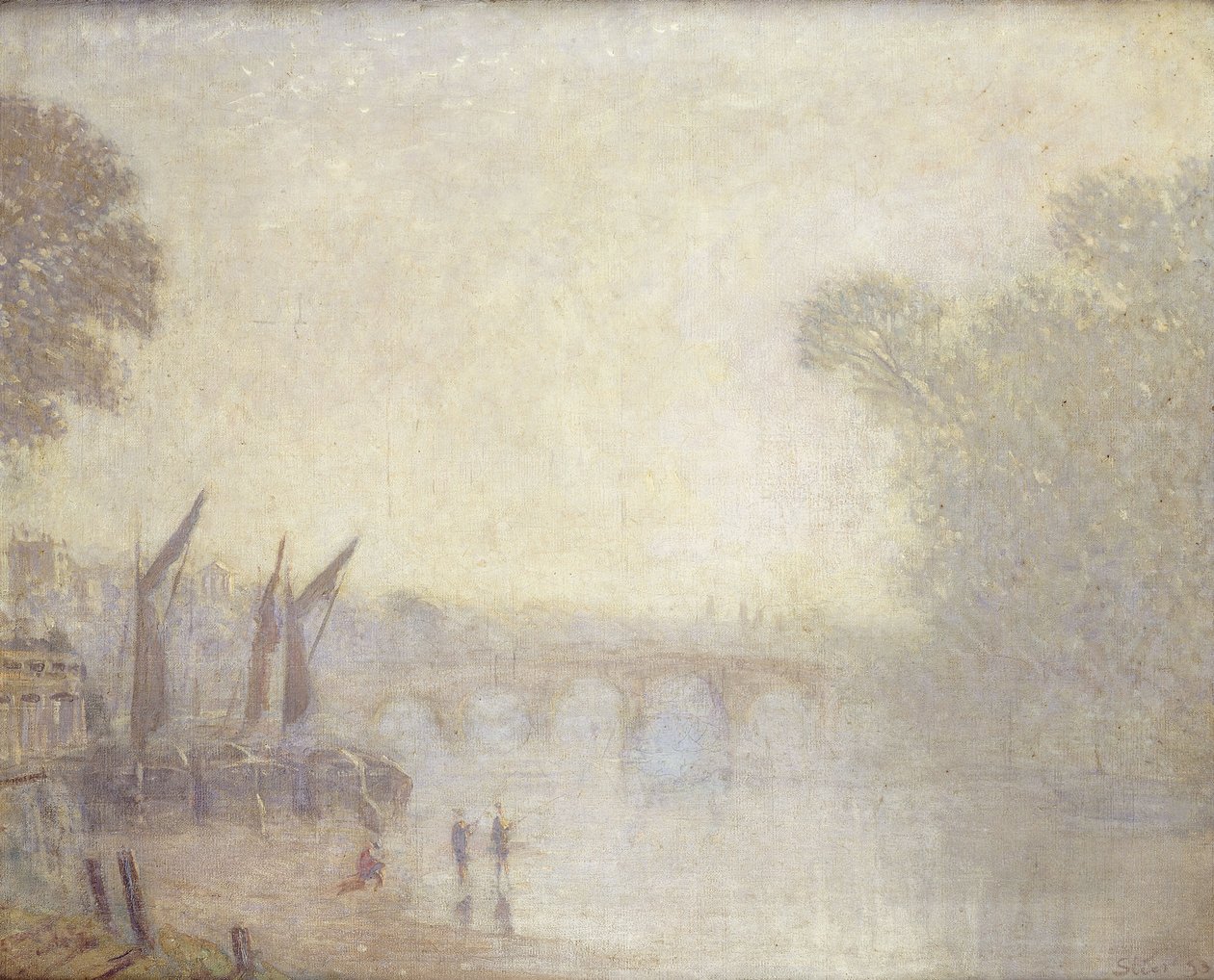 Et klassisk landskab, Richmond, Surrey af Philip Wilson Steer
