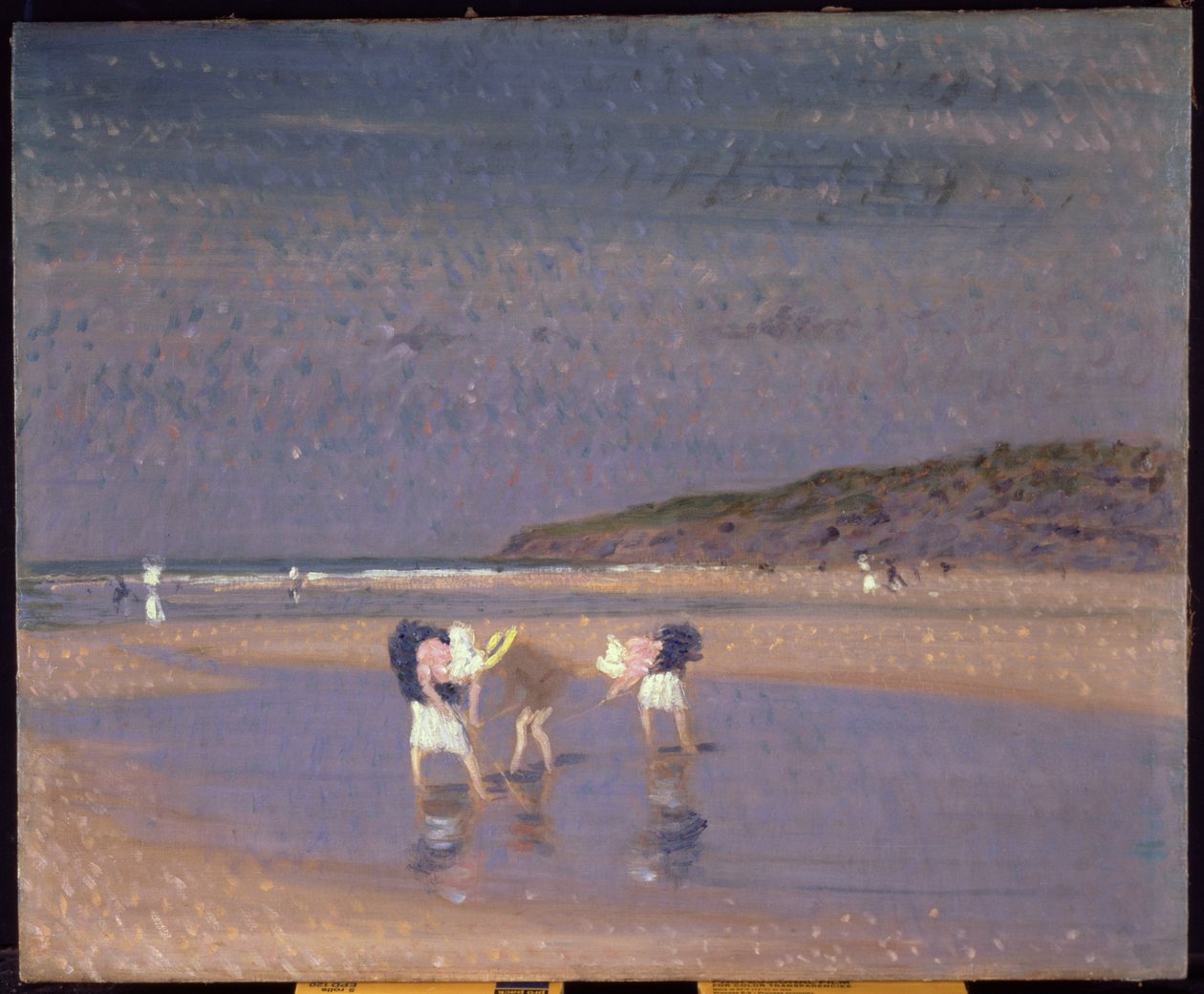 Boulogne Sands, børn der fisker rejer af Philip Wilson Steer