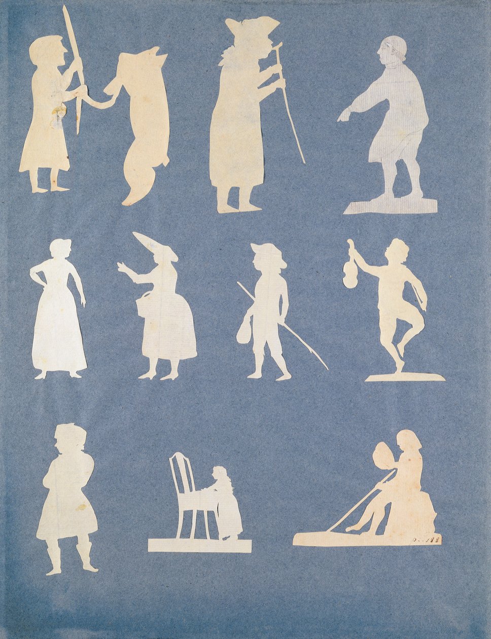 Genre Scene (collage på papir) af Philipp Otto Runge