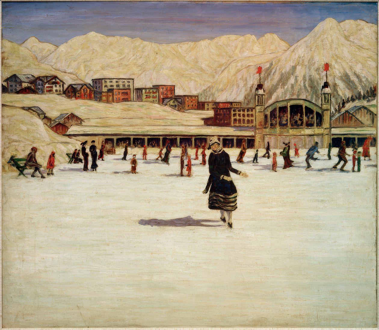 Skøjtebane i Davos af Philipp Bauknecht
