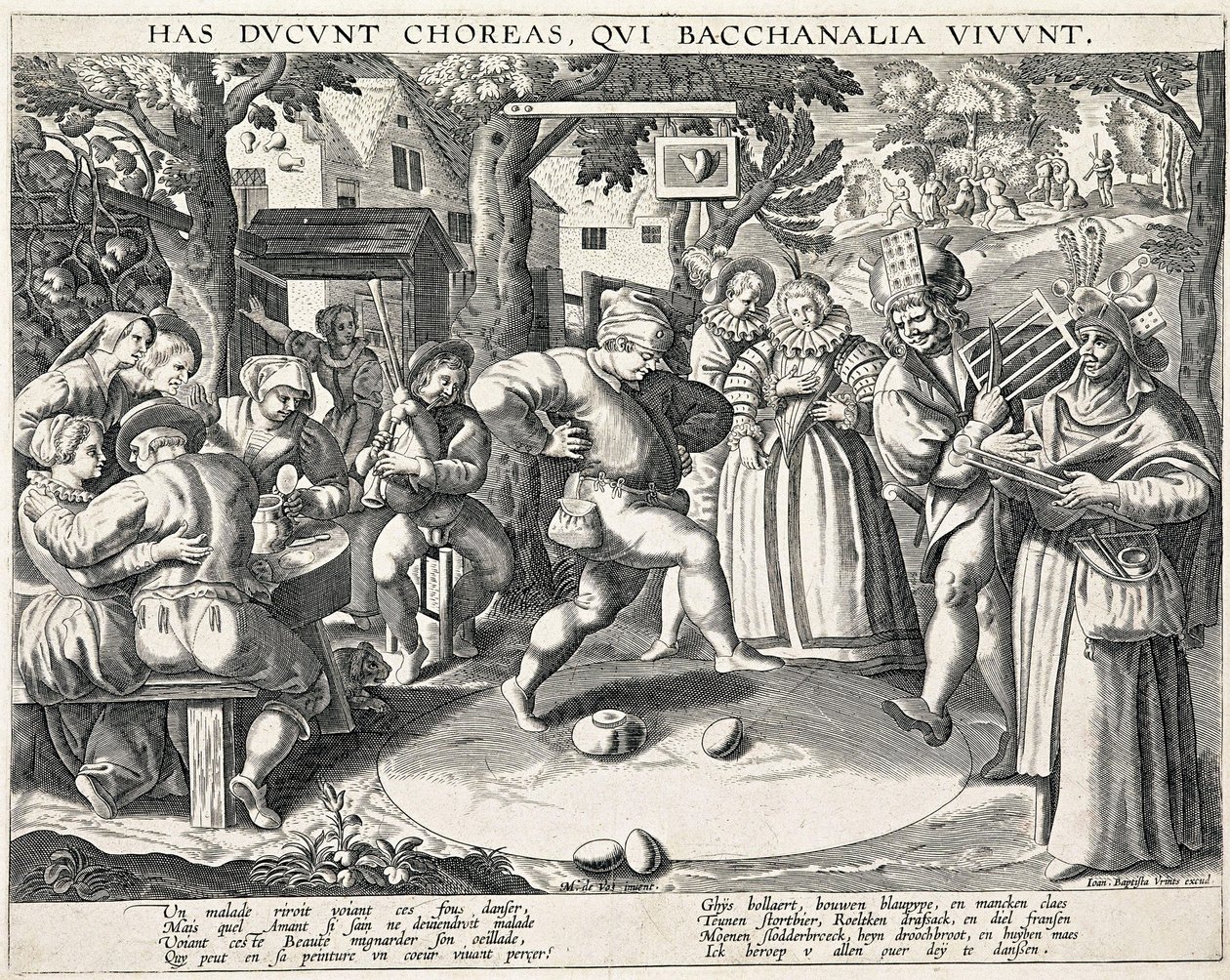 Æggedans, ca. 1580. af Philipp Galle