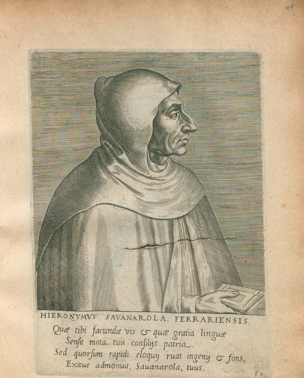 Girolamo Savonarola, 1572. af Philipp Galle
