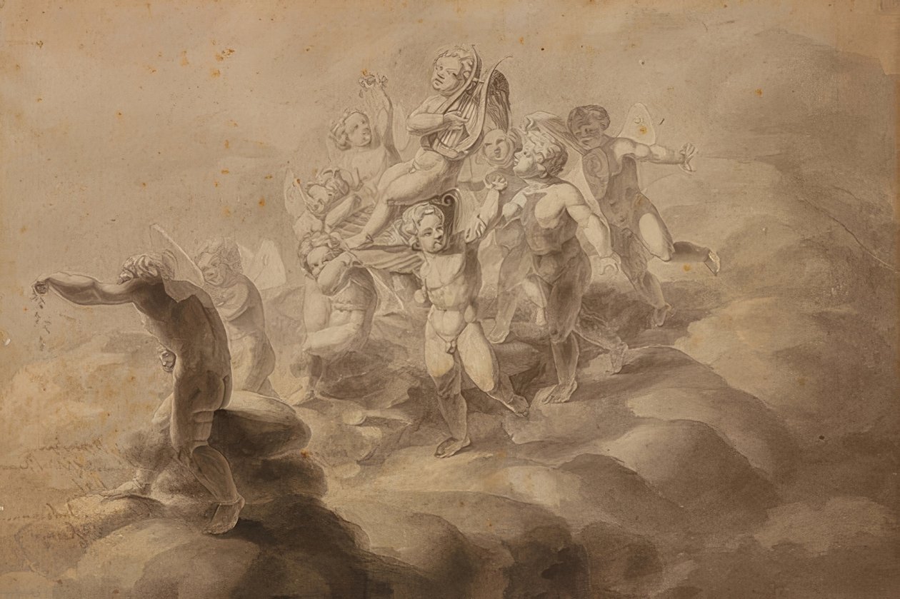 Kærlighedens triumf. 1800 af Philipp Otto Runge