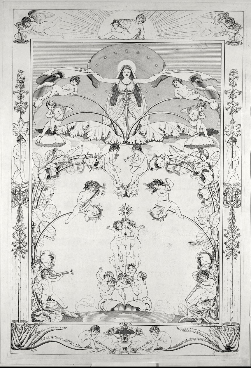 Aften ... (gravering) af Philipp Otto Runge