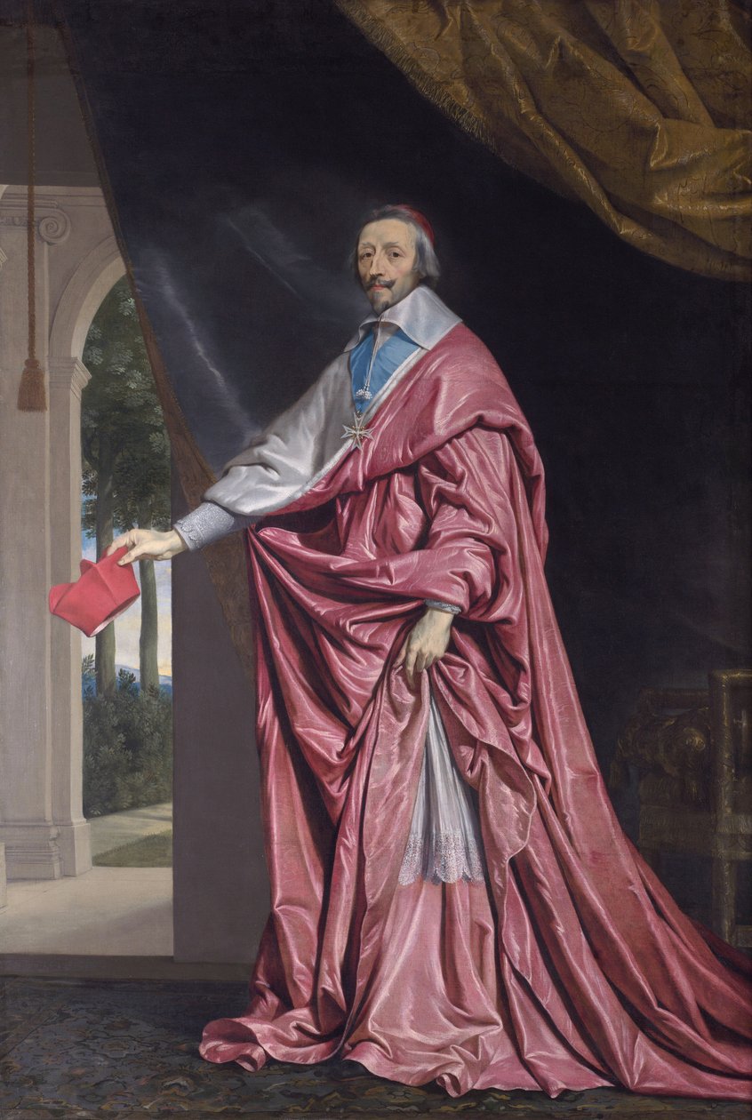 Portræt af kardinal de Richelieu (1633-40) af Philippe de Champaigne