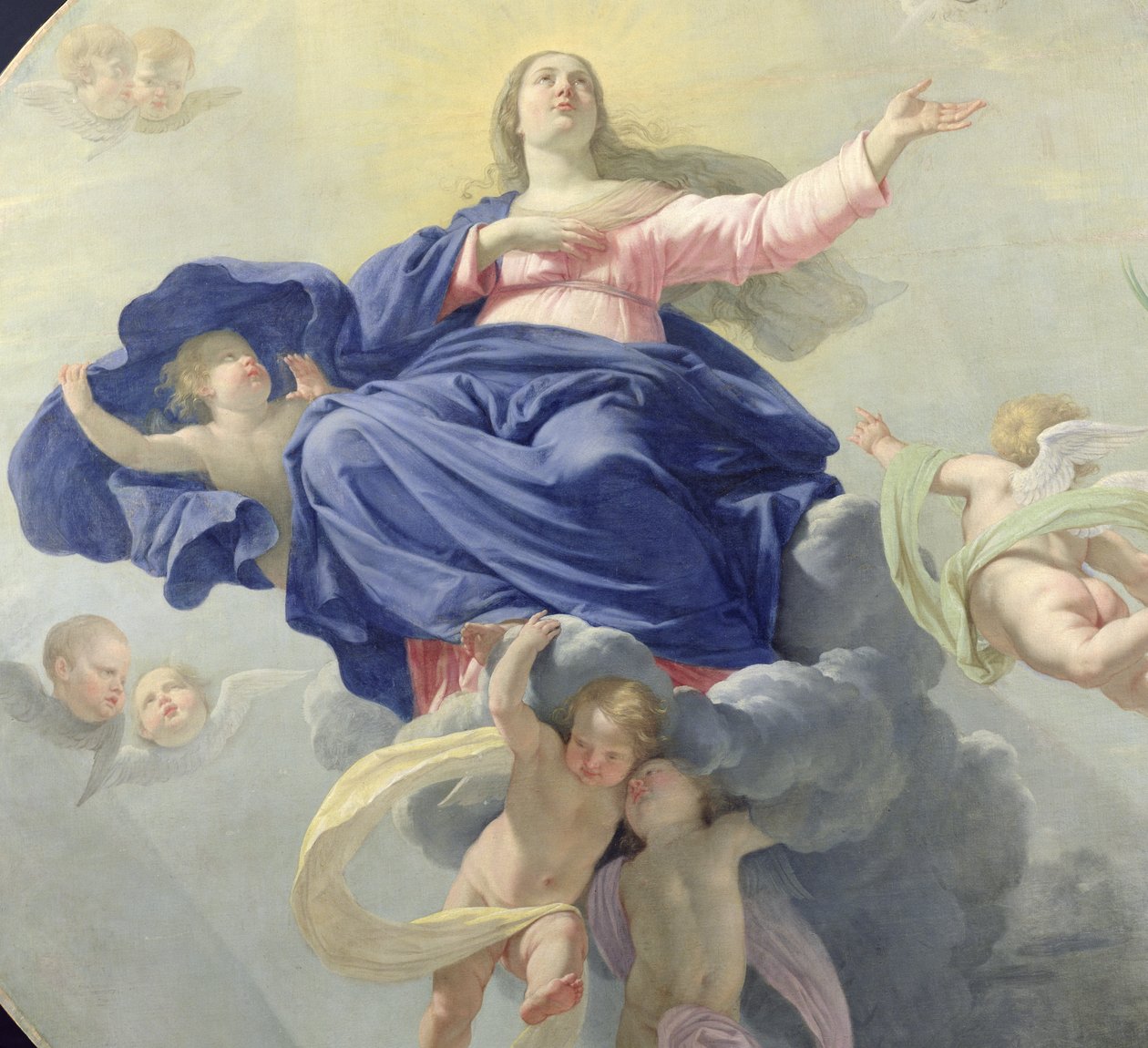 The Assumption of the Virgin, ca. 1656 (detalje af 187021) af Philippe de Champaigne