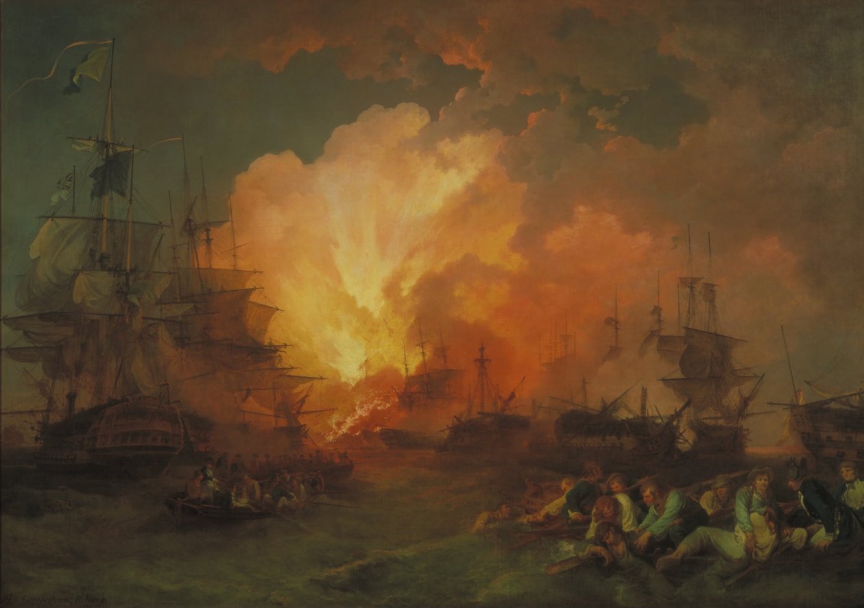 Slaget ved Nilen af Philippe Jacques de Loutherbourg