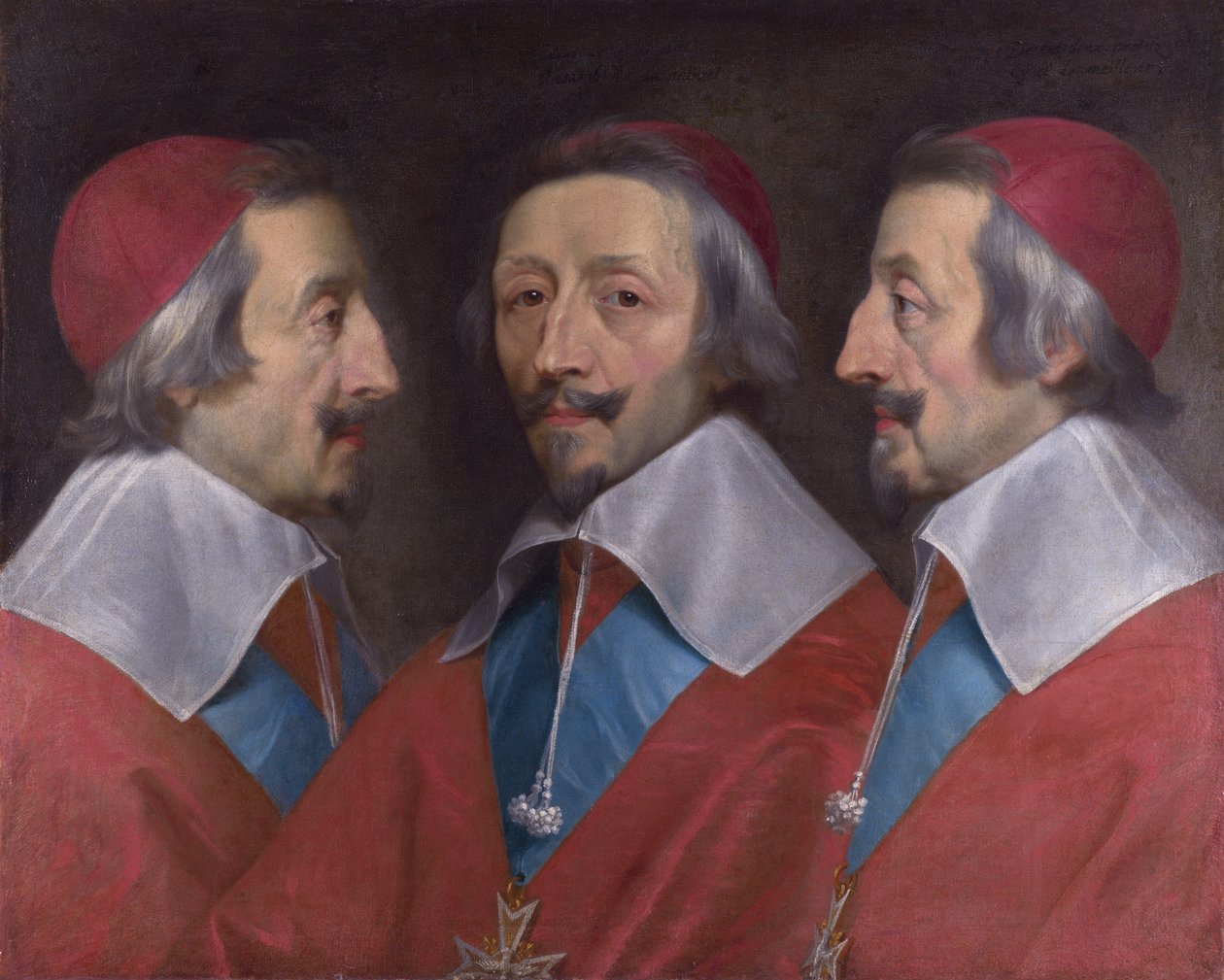 Tredobbelt portræt af kardinal de Richelieu af Philippe de Champaigne