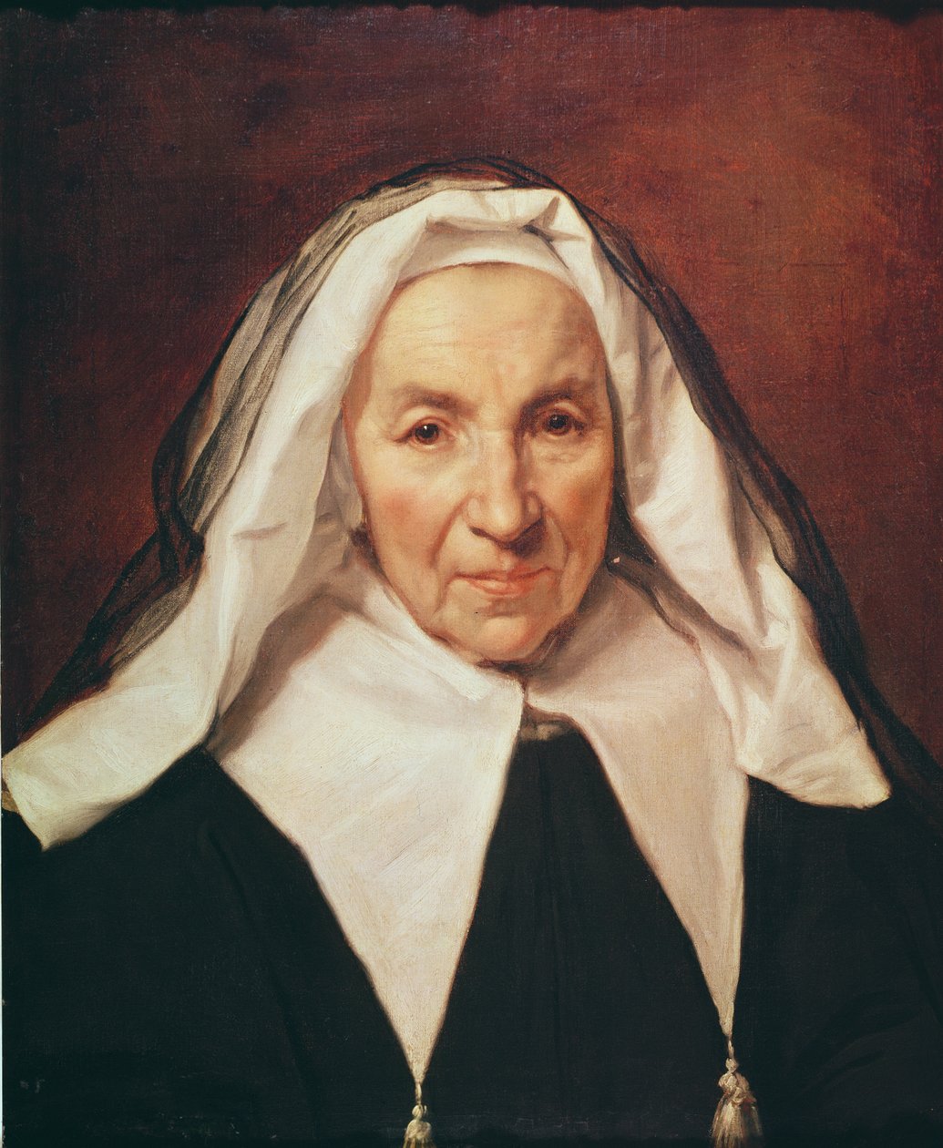 Portræt af en ældre kvinde af Philippe de Champaigne