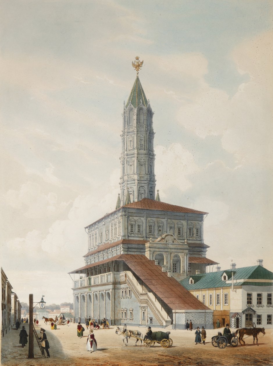 Sukharev-tårnet i Moskva, 1846 af Philippe Benoist