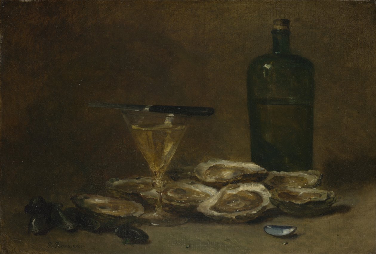 Stilleben med østers, 1875-1877 af Philippe Rousseau