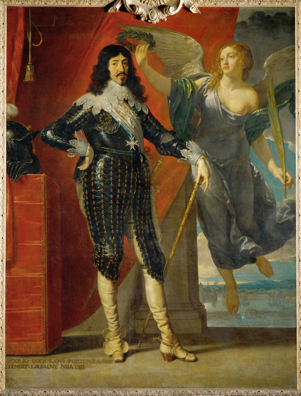 Ludvig XIII kronet med sejr ... af Philippe de Champaigne