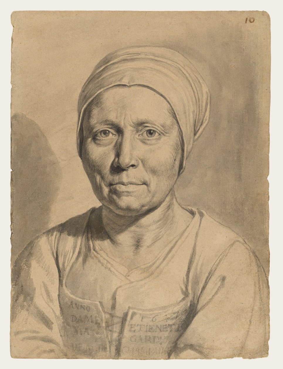 Portræt af Dame Étiennette af Philippe de Champaigne