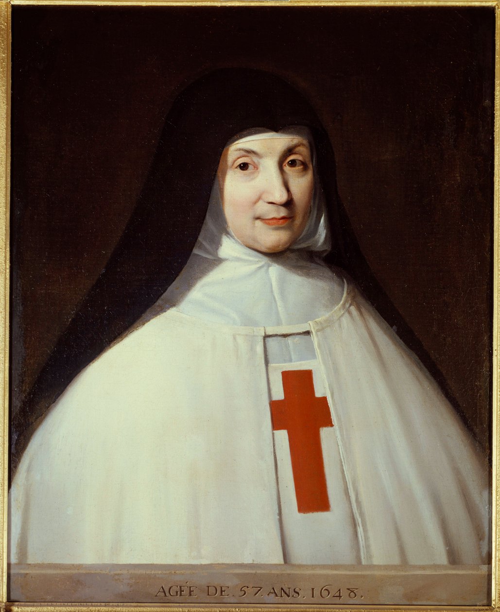 Portræt af mor Angelique Arnauld af Philippe de Champaigne