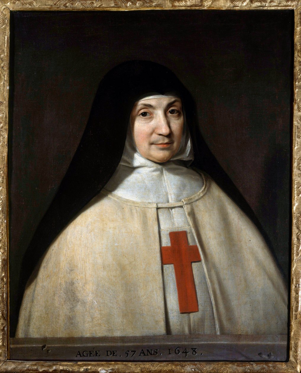 Portræt af mor Angelique Arnauld af Philippe de Champaigne