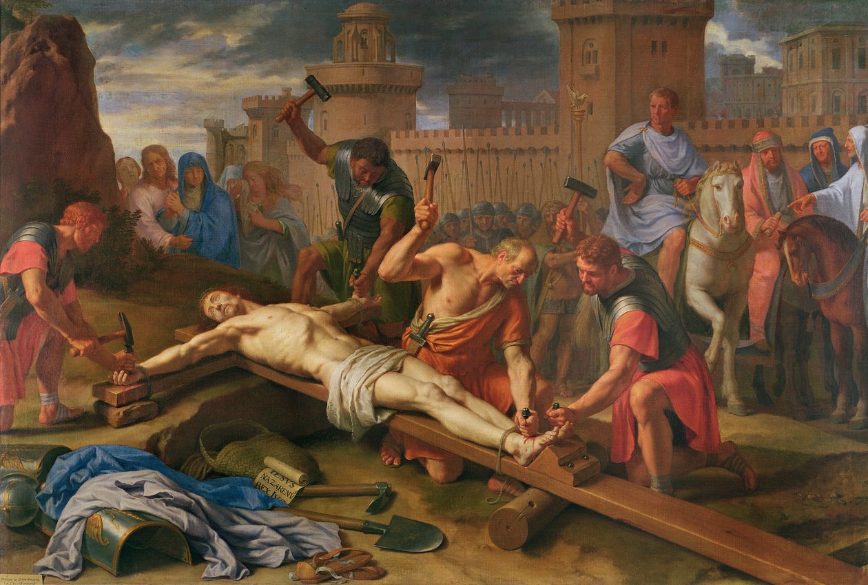 Korsfæstelsen (olie på lærred) af Philippe de Champaigne