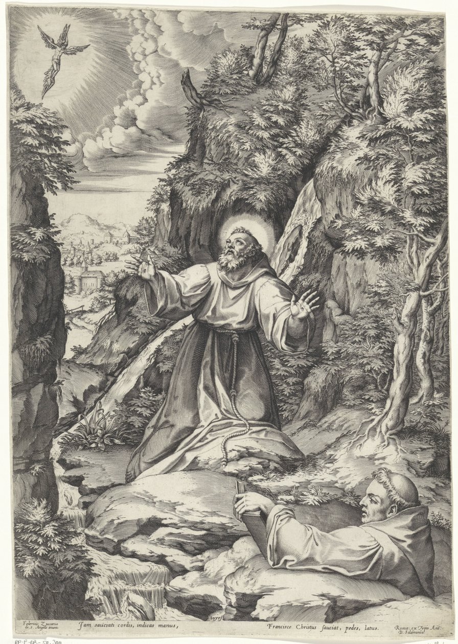 Frans af Assisi modtager stigmataen af Philippe de Soye