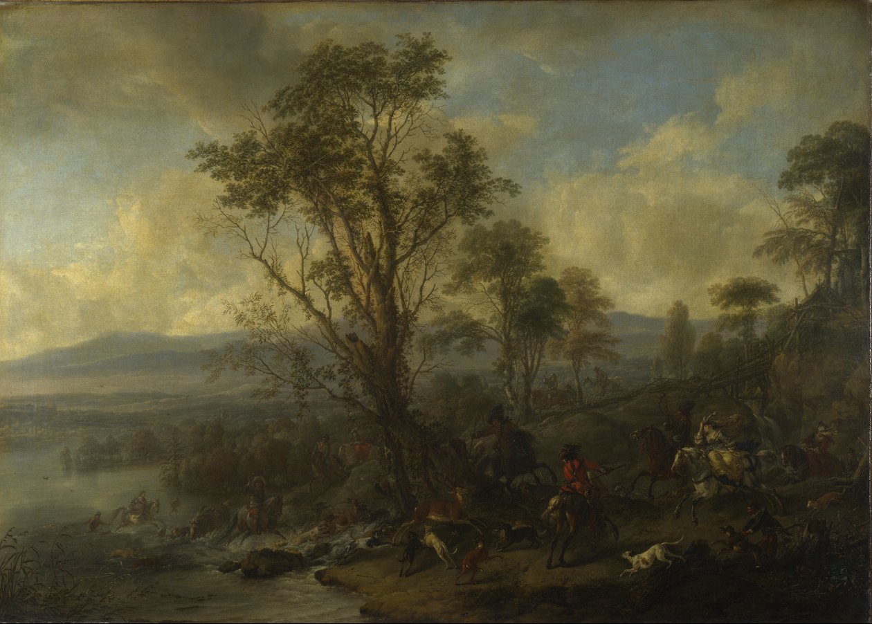En hjortejagt af Philips Wouwerman