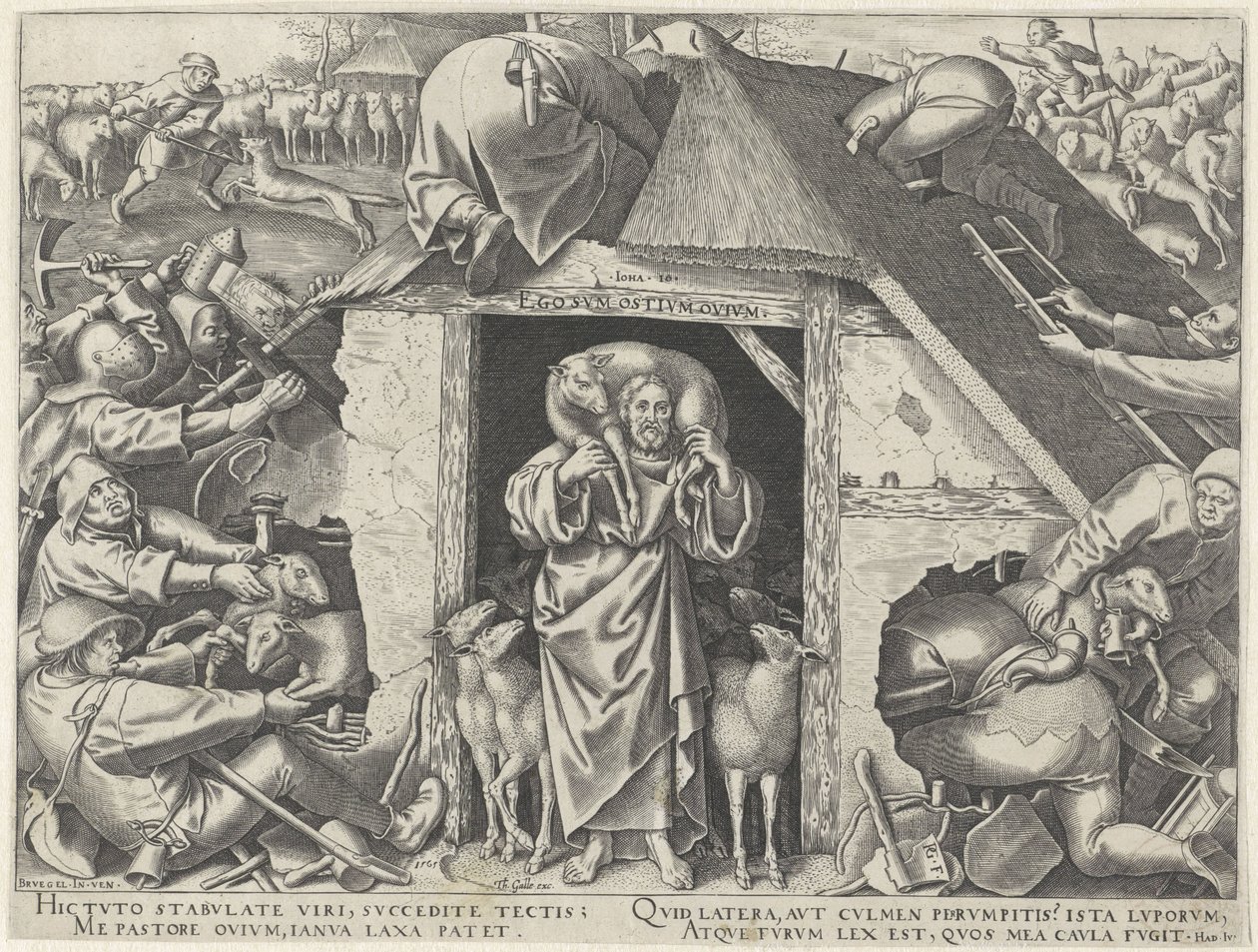 Lignelse om Kristus som den gode hyrde af Philips Galle