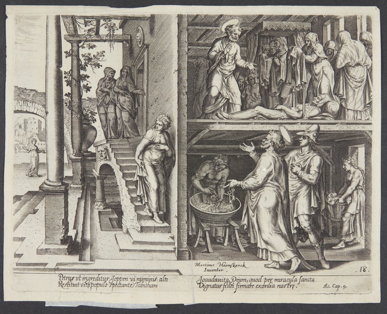 St. Peter opdrager Tabitha i Joppe af Philips Galle