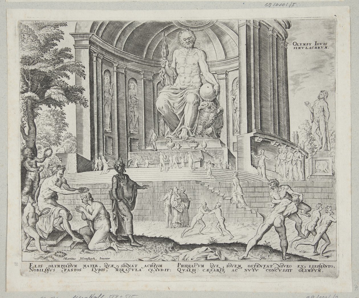 Statuen af Jupiter ved Olympia af Philips Galle