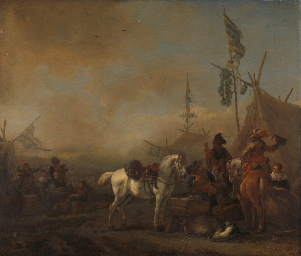 En hærlejr af Philips Wouwerman
