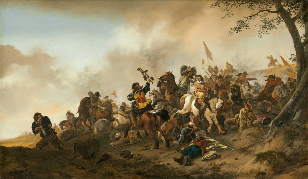 Slagscene, ca. 1645-6 af Philips Wouwerman