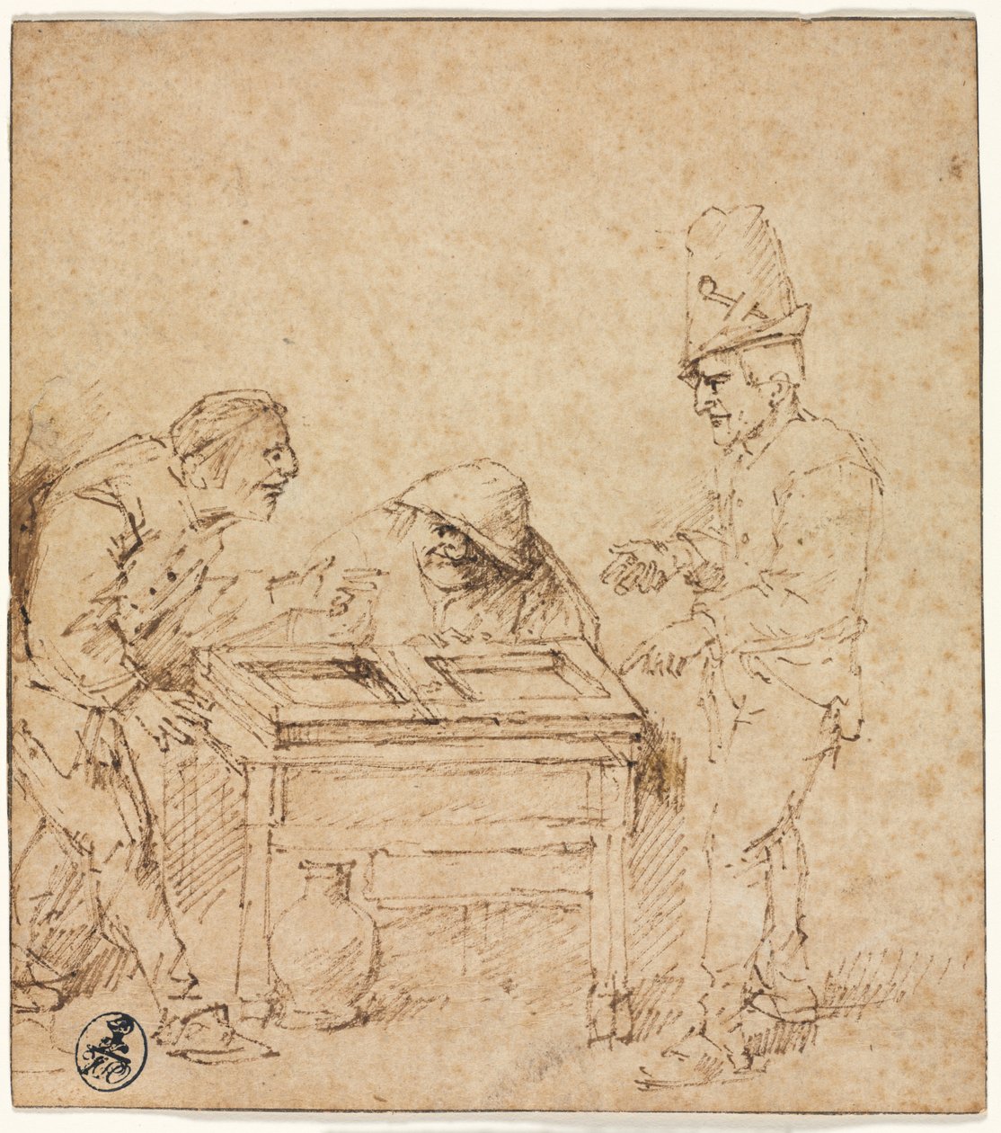 Tric-Trac-spillerne af Philips de Koninck