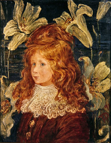 Portræt af en dreng af Phoebe Anna Traquair