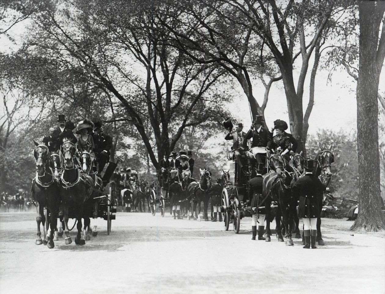 Coaching, Central Park (s/h foto) af Photographer American