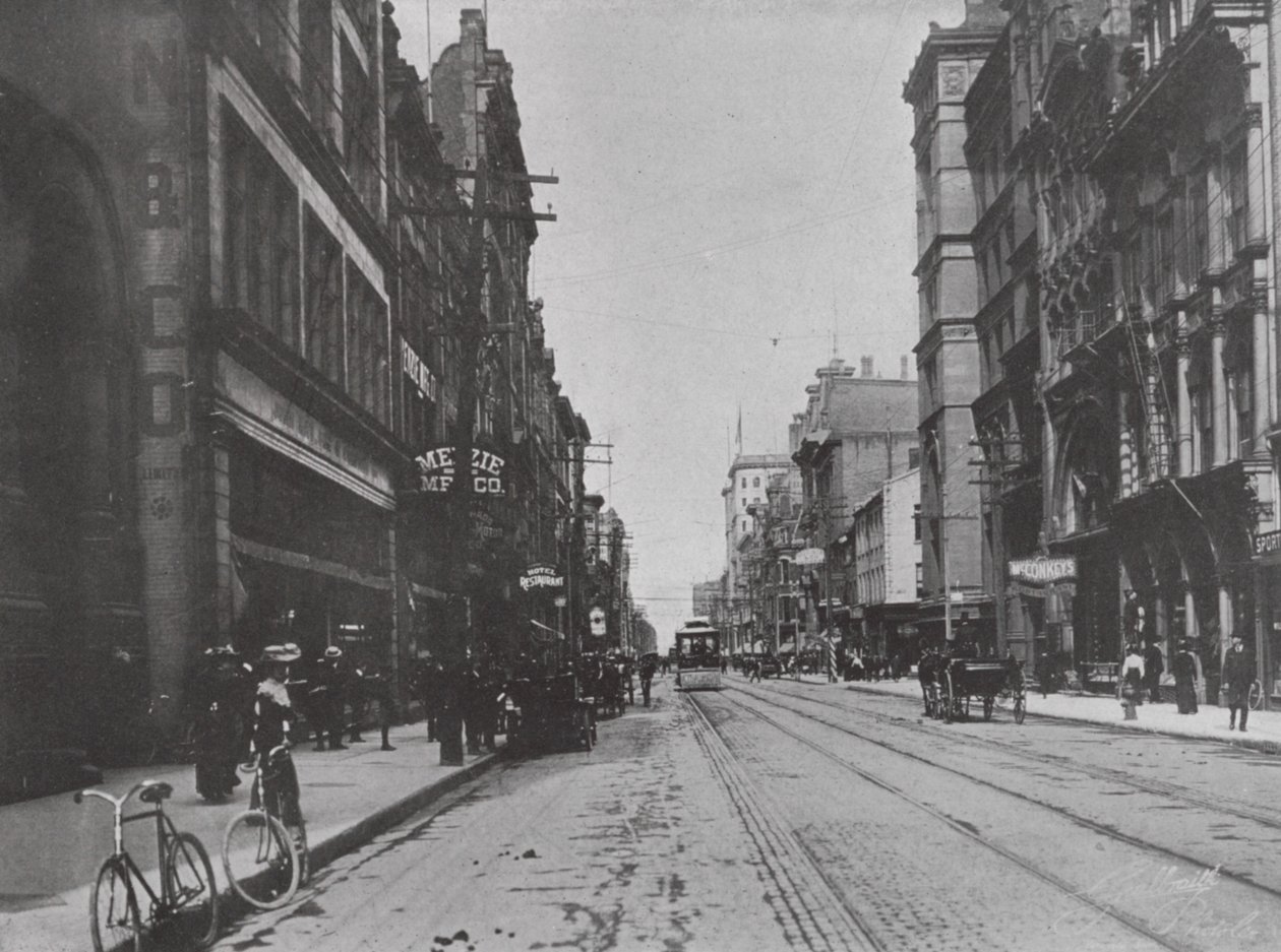 King Street, Toronto (s/h-billede) af Photographer Canadian