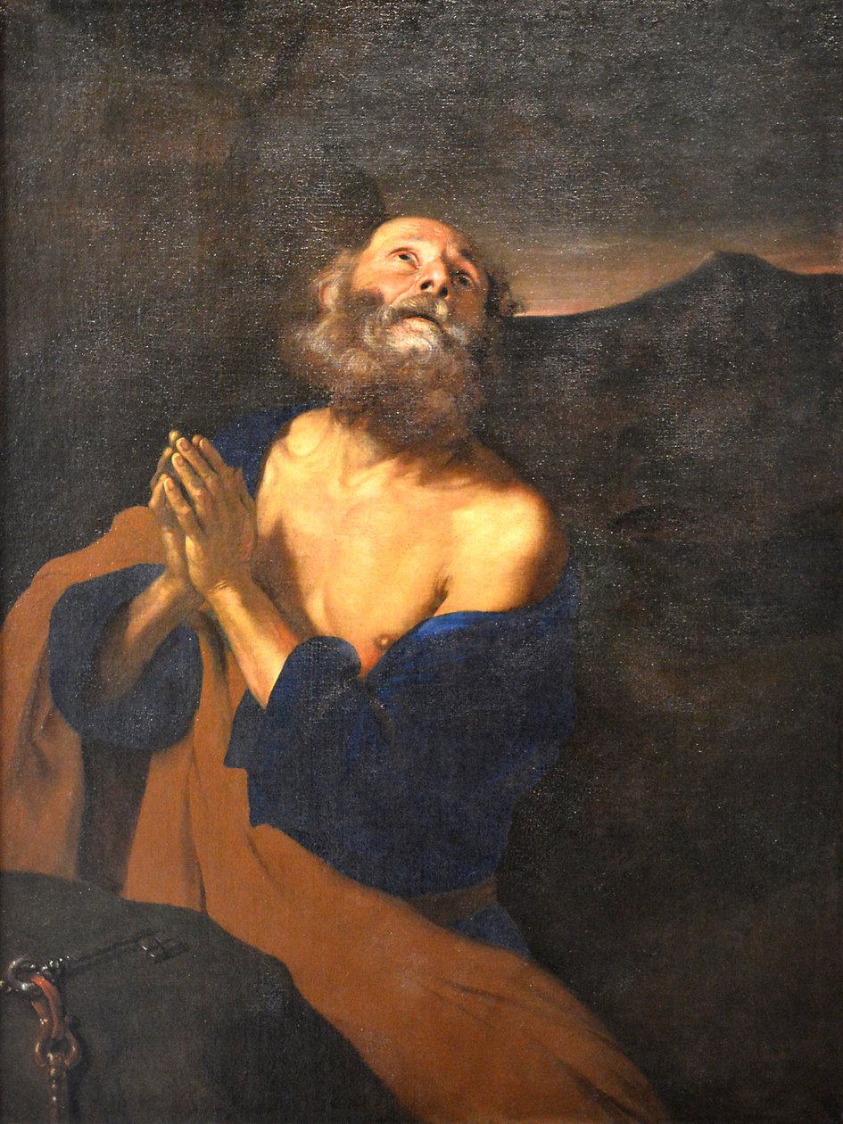 Sankt Peter i bøn af Pier Francesco Mola