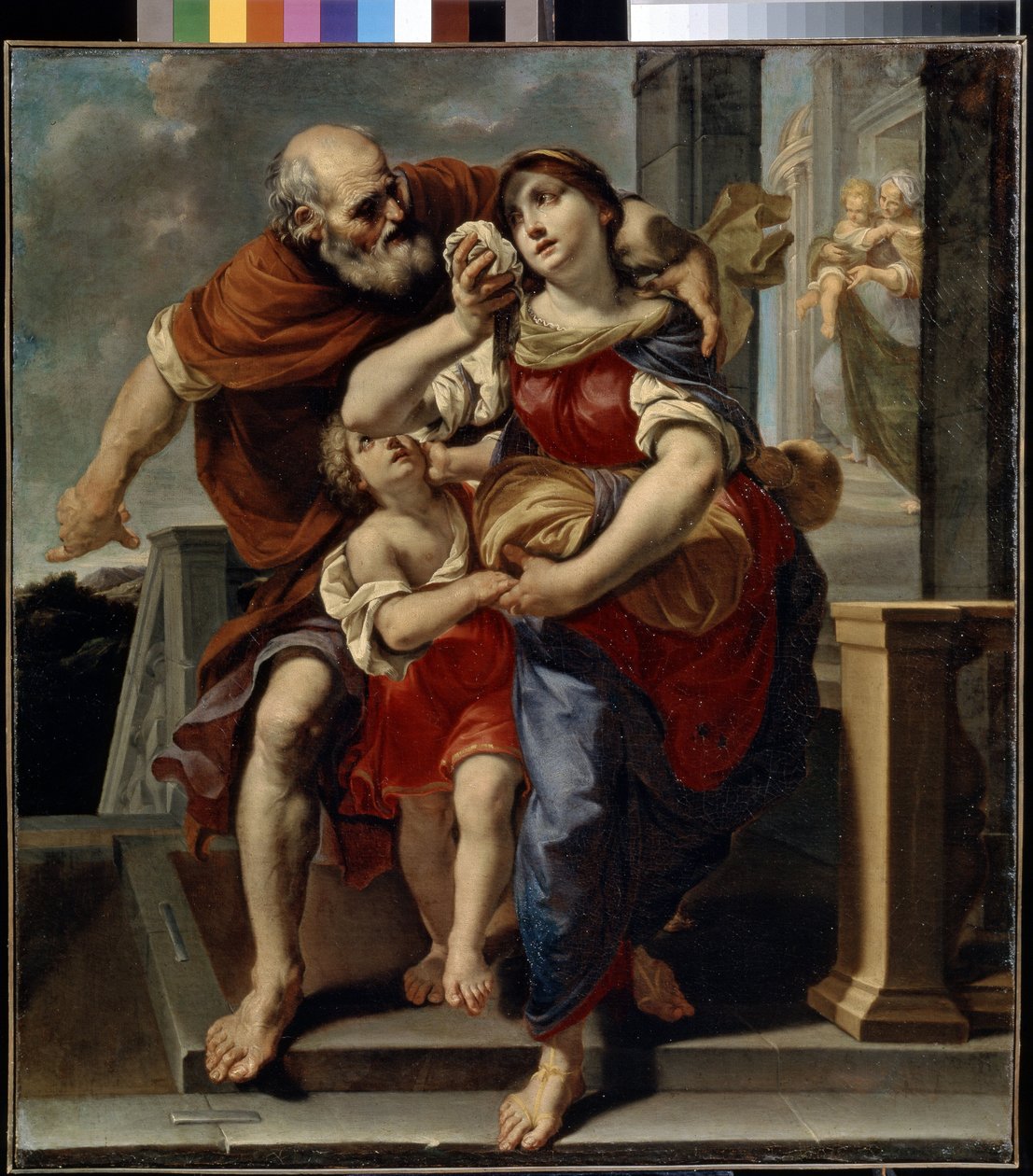 Hagar forlader Abrahams hus af Pier Francesco Mola