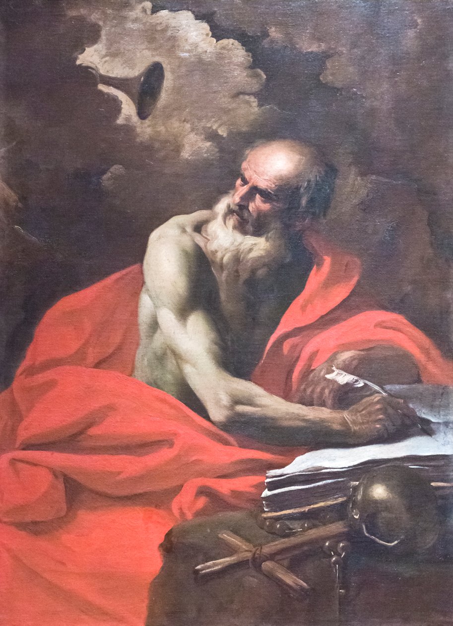 Saint Hieronymus (olie på lærred) af Pier Francesco Mola