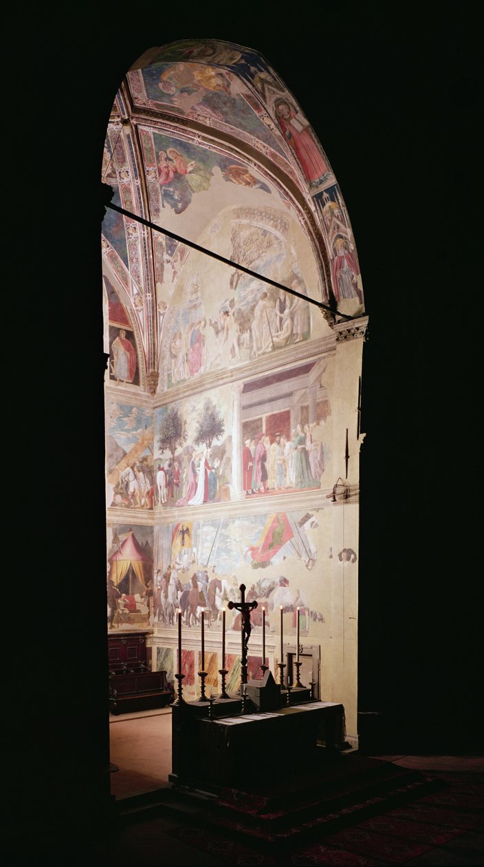 Apsis med Legend of the True Cross cyklus, afsluttet 1464 af Piero della Francesca
