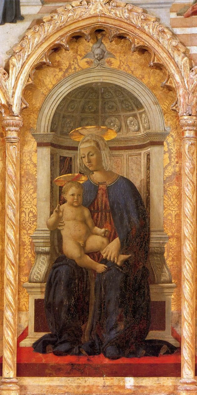 Polyptychon af Sankt Antonius: Madonna og barn af Piero della Francesca
