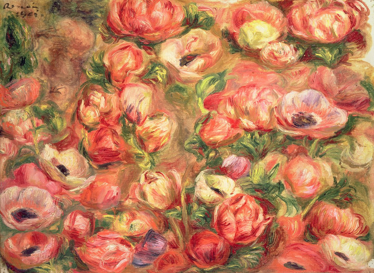 Seng af anemoner, 1901 af Pierre Auguste Renoir