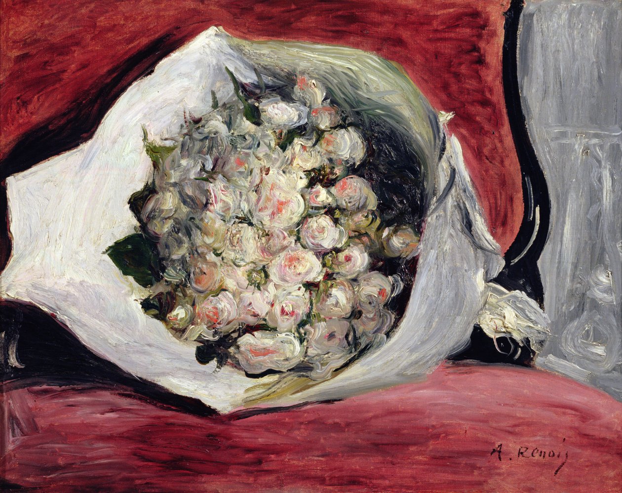 Buket i teaterboks, ca. 1878-80 af Pierre Auguste Renoir