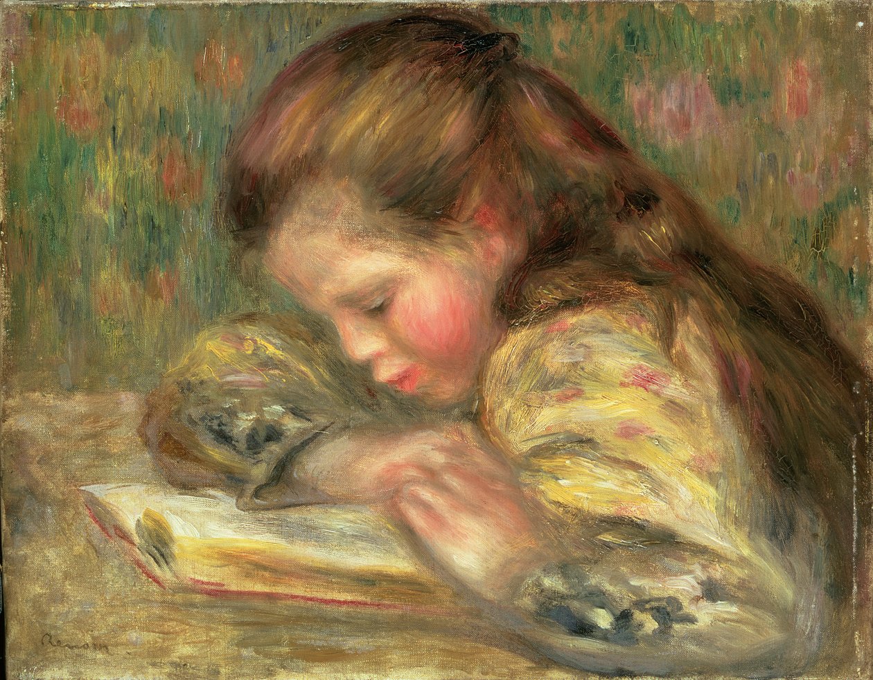 Barnelæsning, c.1890 af Pierre Auguste Renoir