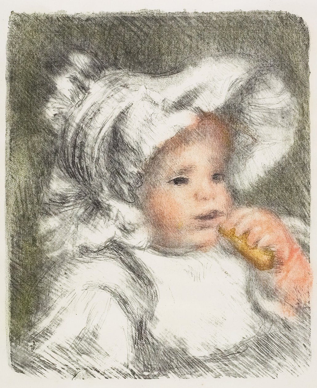 Barn med en kiks, 1899 af Pierre Auguste Renoir